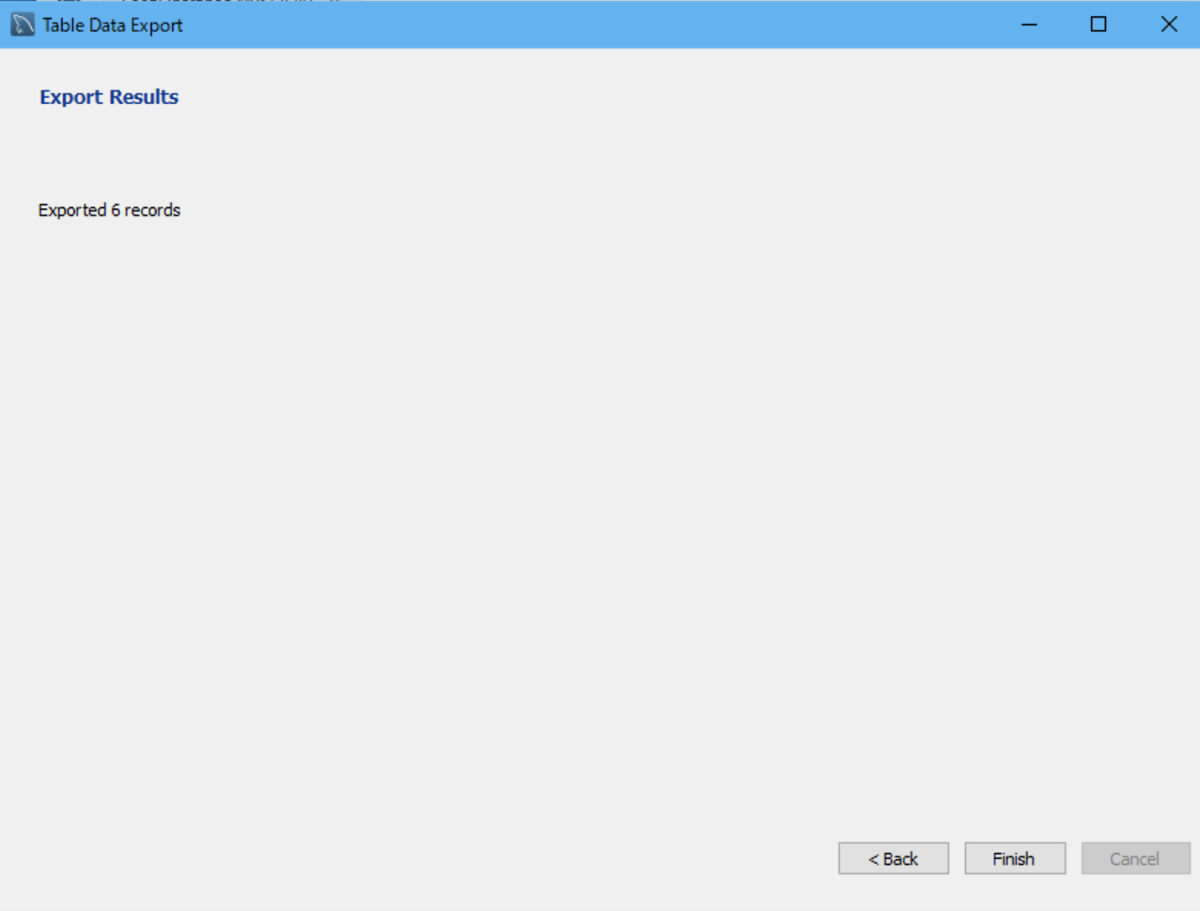 Export Finished